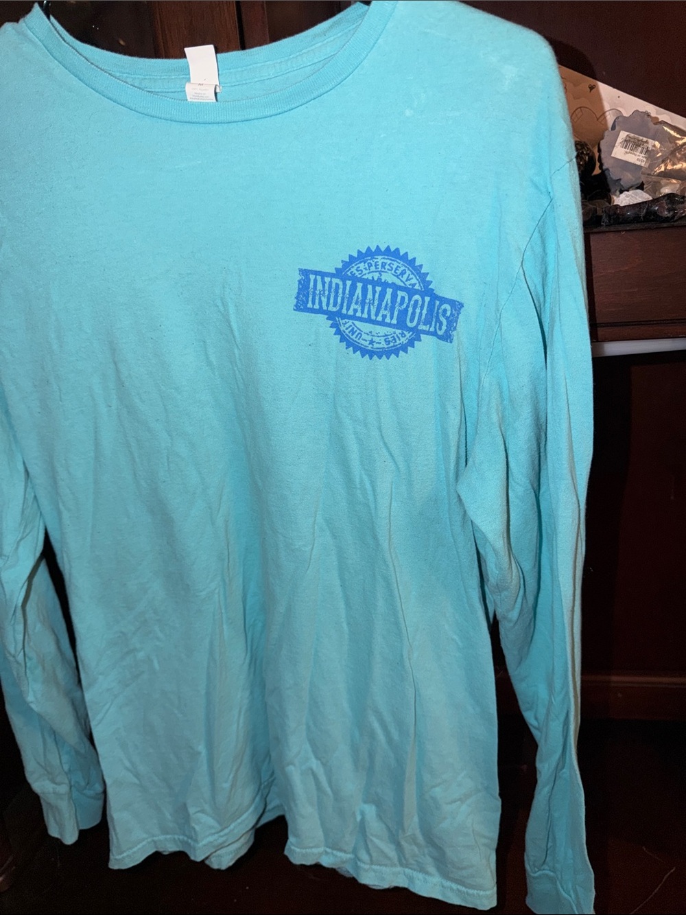 Fruit of the Loom Indianapolis Long Sleeve Tee - Light Teal